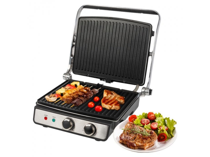 Electric grill Profi Cook contact folding silver 2000 W