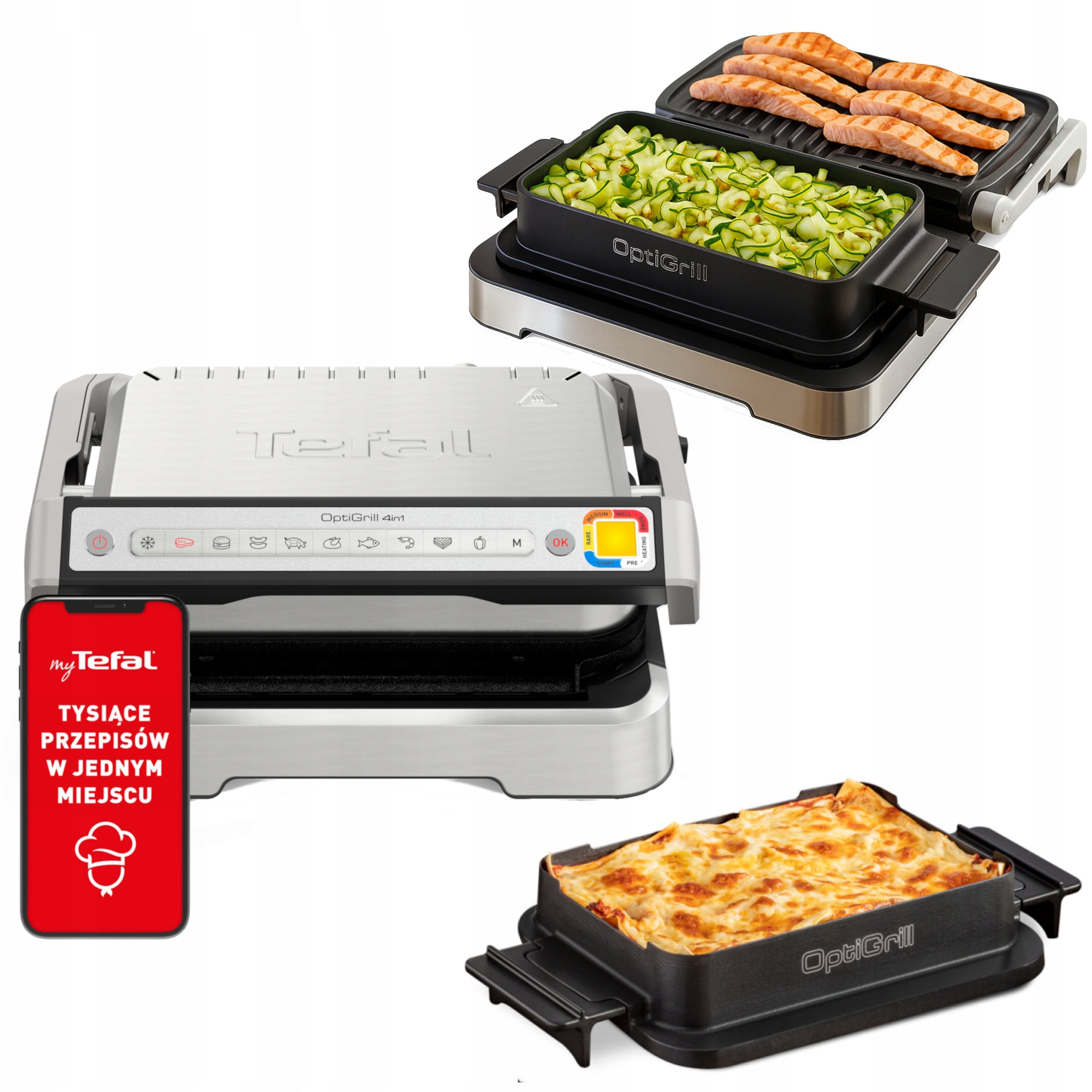 Electric grill TEFAL OptiGrill GC774D30 4in1