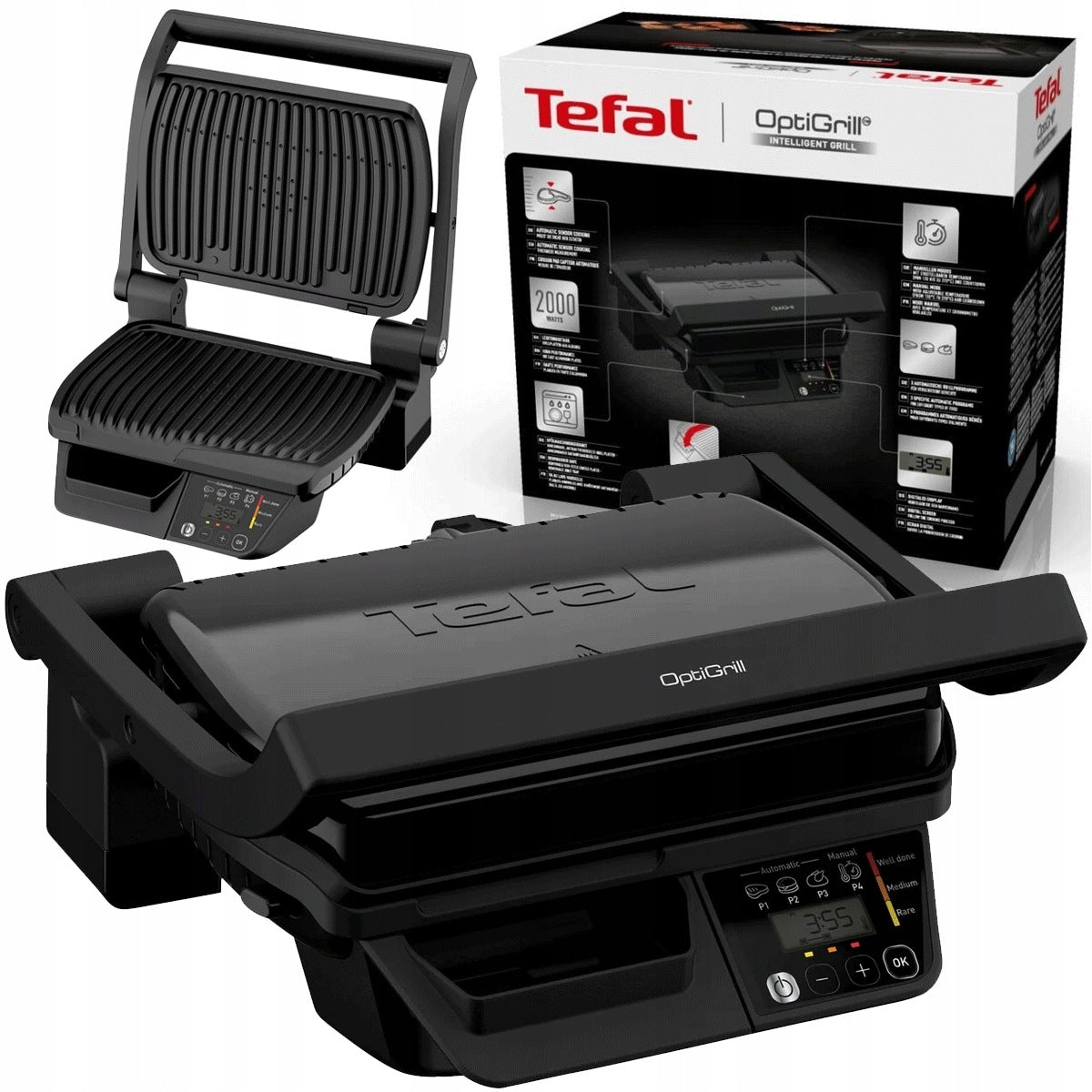 Electric grill Tefal optigrill 2000W with temperature control