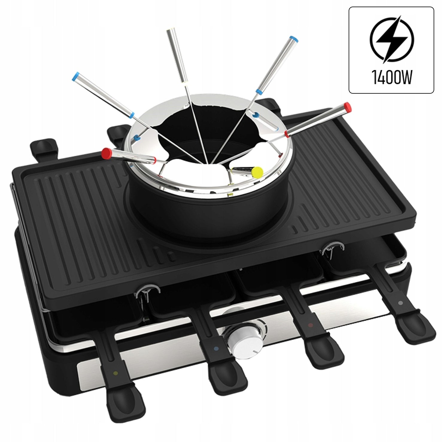 Electric grill Zilan 3in1 FONDUE RACLETTE 1400W 1,6L Manufacturer code ZLN8856
