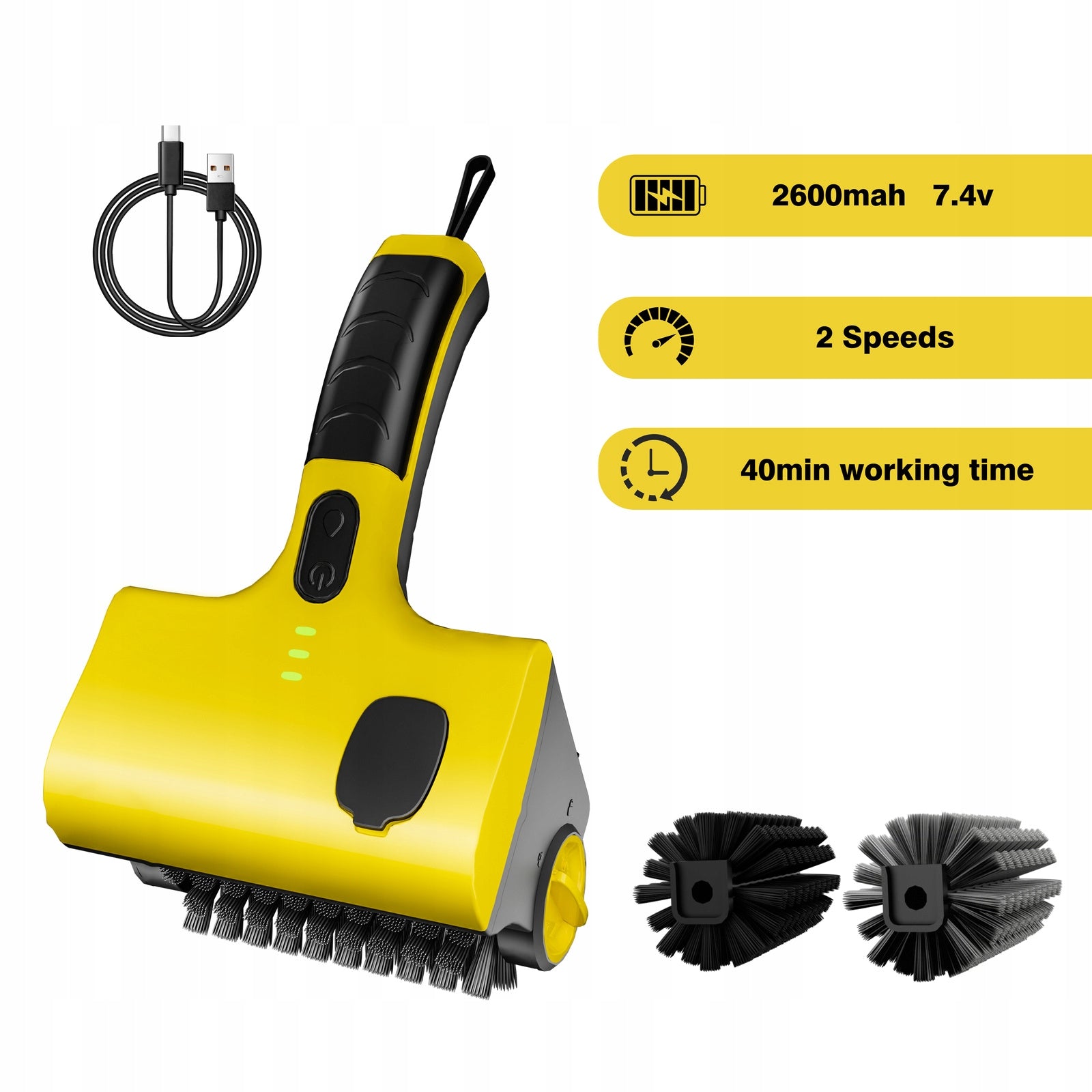 Electric grill brush ShineMate 2600mAh, IPX7, 30W Packaging status original