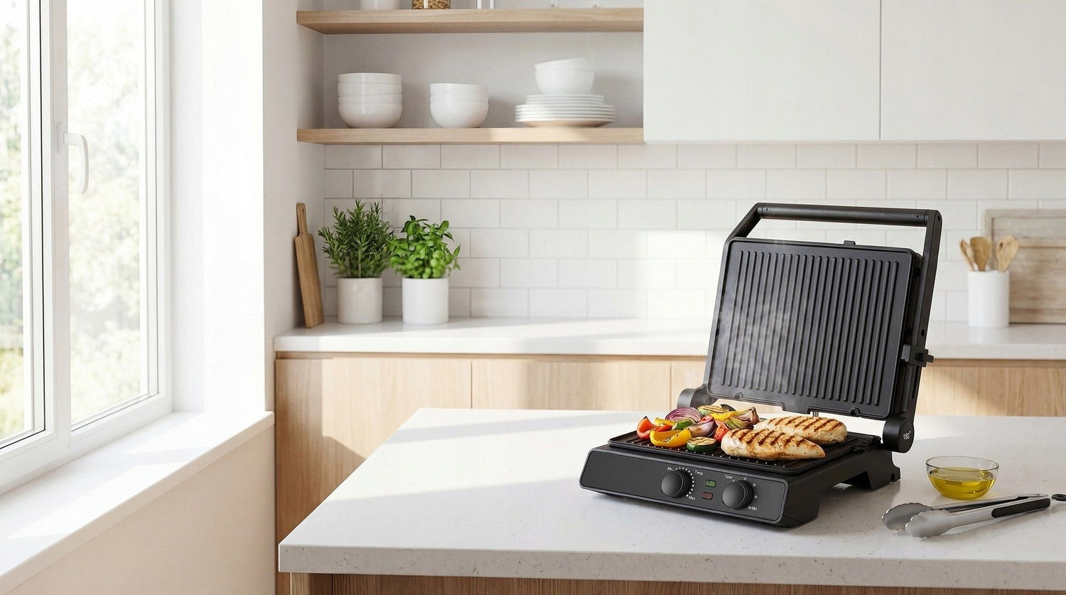 Electric grill panini toaster removable plates ILAG folding 2000W Power rating 2000 W