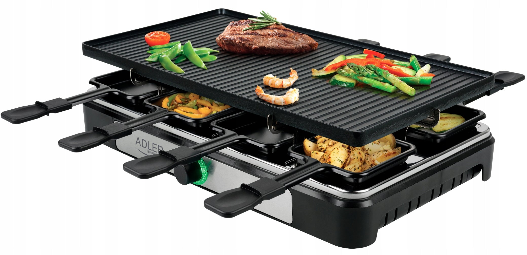 Electric grill raclette XXL 1400W EXTRA LARGE double-sided spatula plate Brand no brand