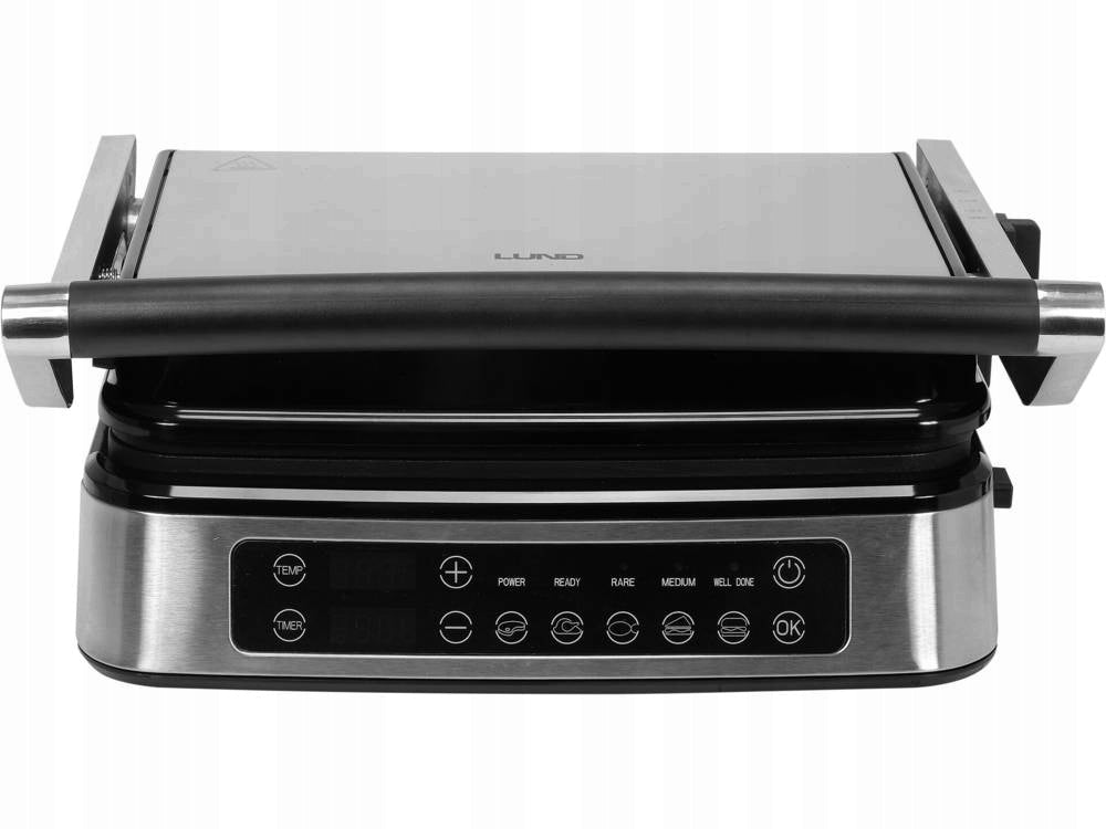 Electric grill silver/grey 2000 W FOLDING Lund 67450 Model 647043185