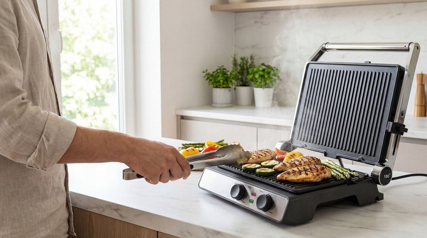 Electric grill Łucznik EG 0215 S 2000 W folding removable plates ILAG Packaging status original
