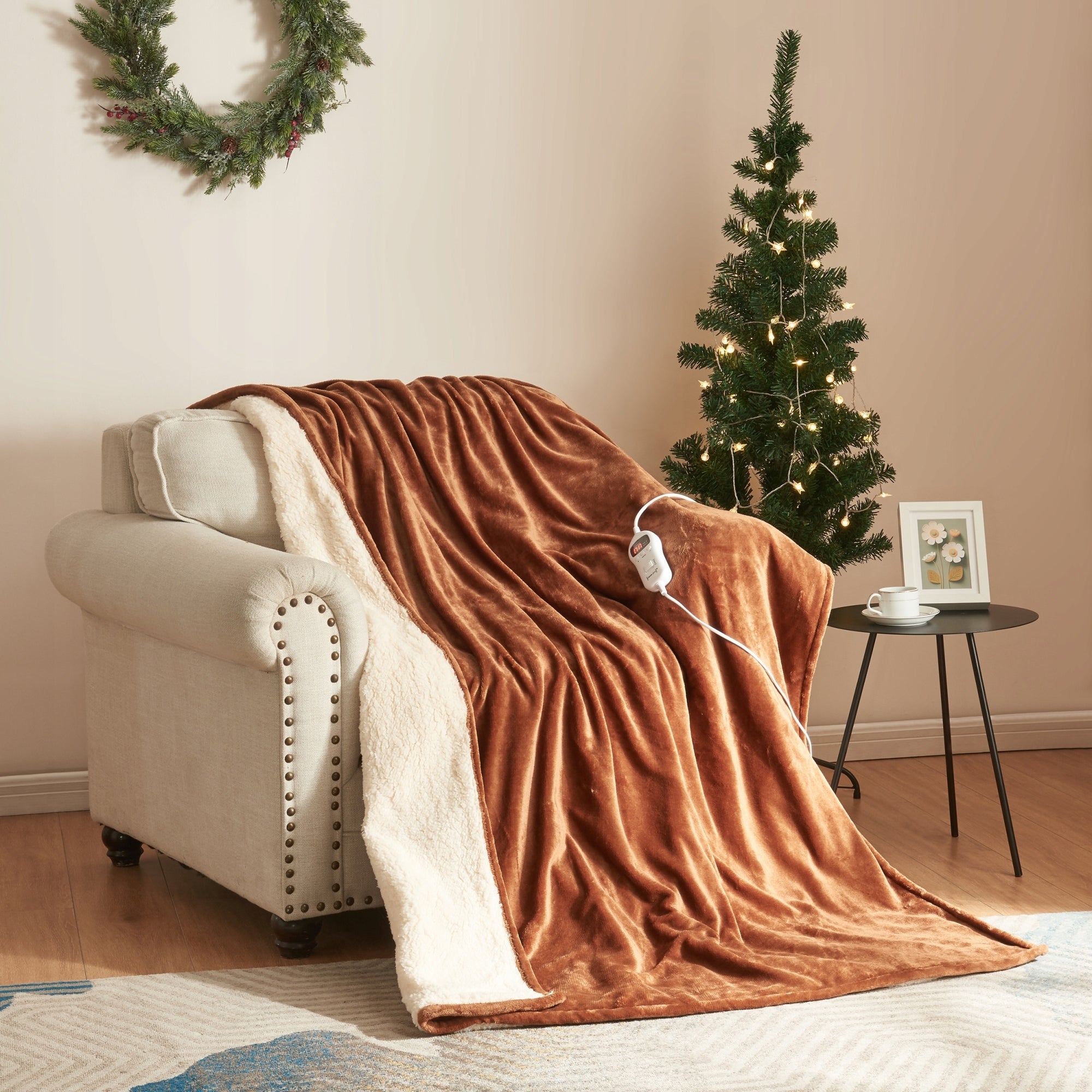 Electric heating blanket Archi 180x130 cm brown Color brown