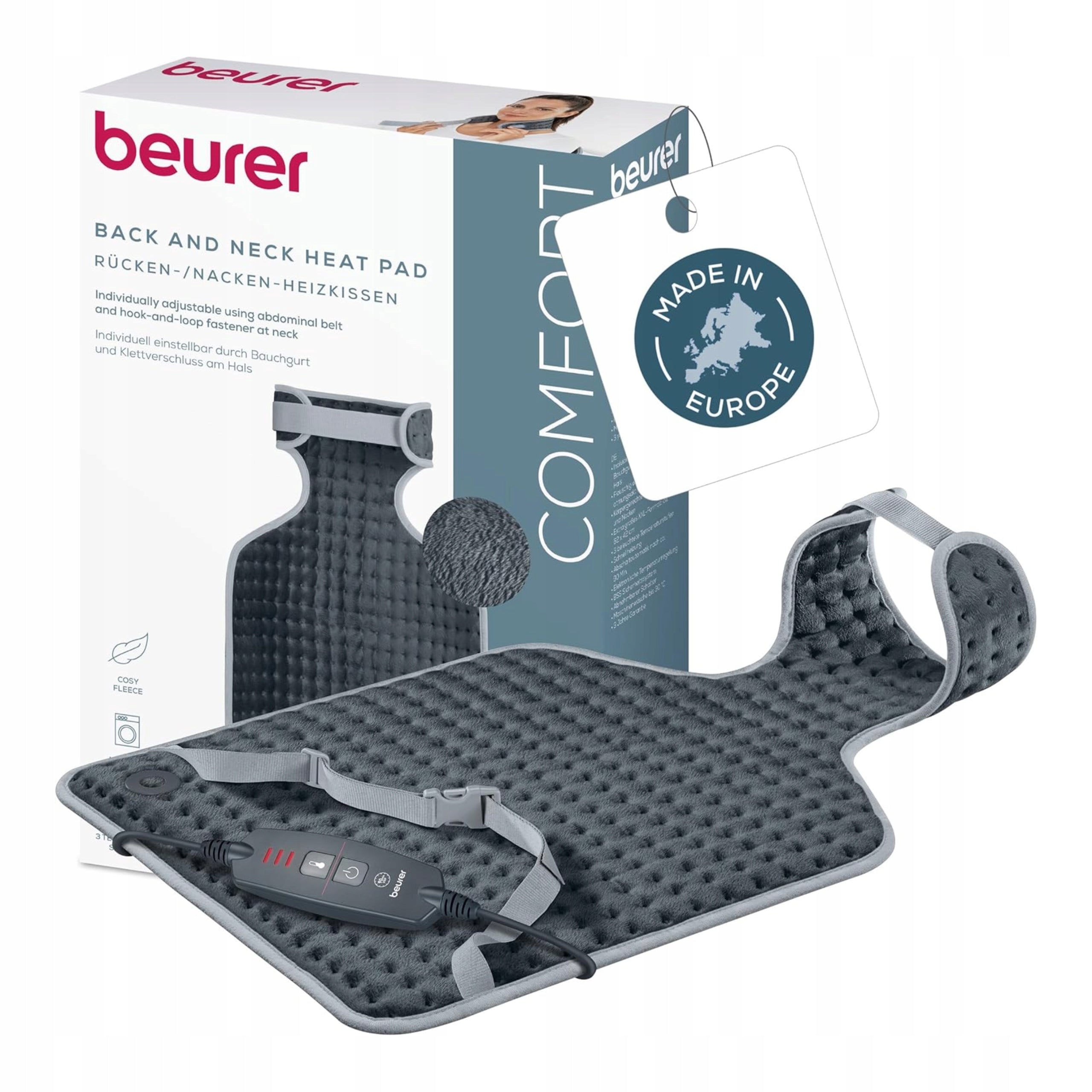 Electric hot water bottle cushion for back and stomach 3 settings