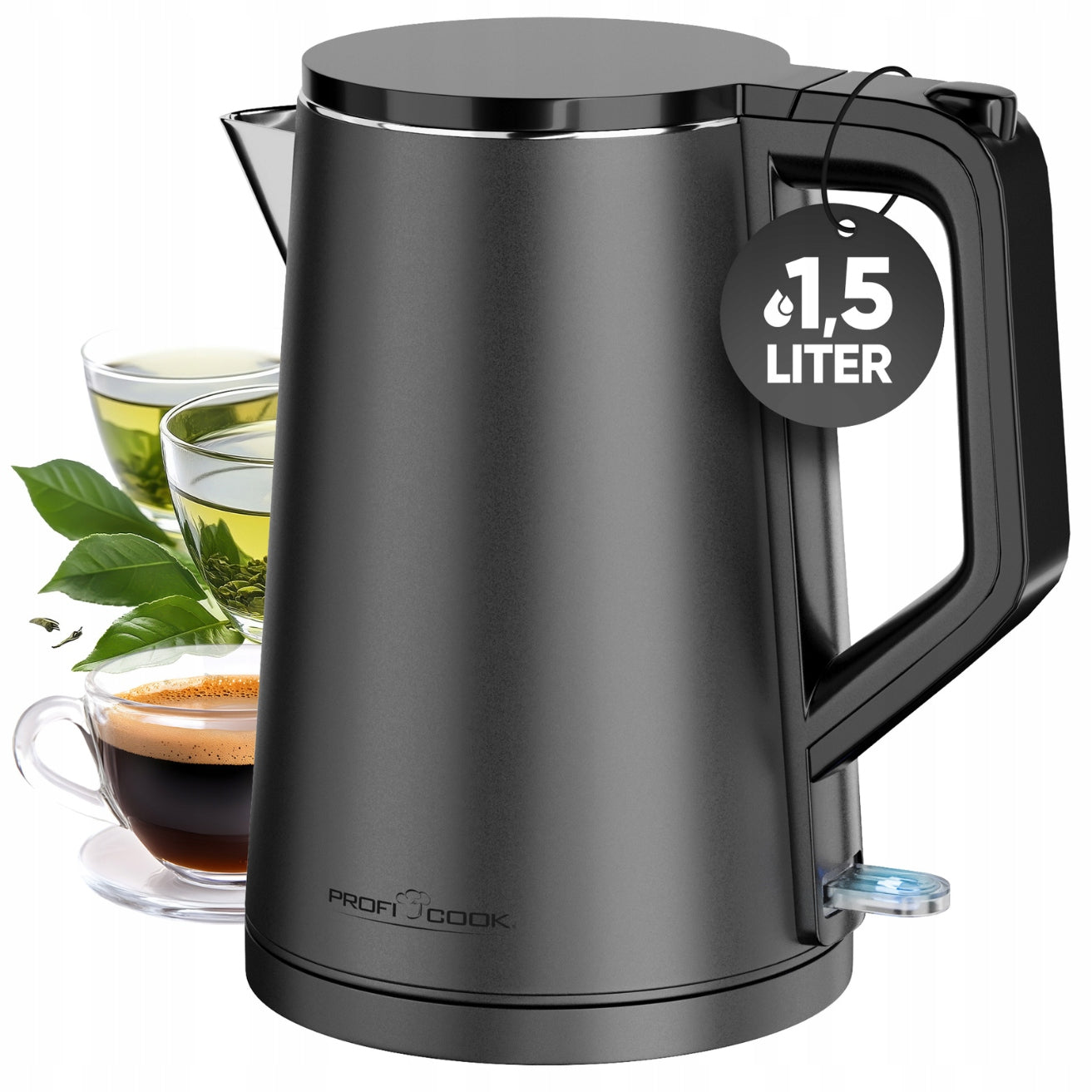 Electric kettle 1,5L ProfiCook PC-WK wireless stainless steel