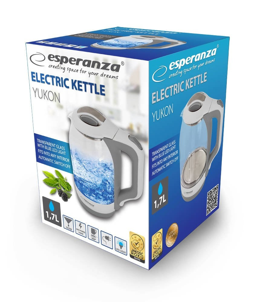 Electric kettle ESPERANZA Yukon 1.7L White Capacity 1.7 l