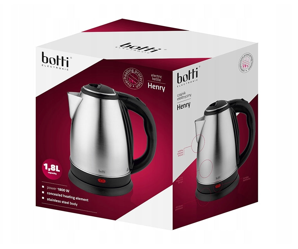 Electric kettle Florina Henry 1800 W 1,8 l silver/grey Brand Florina