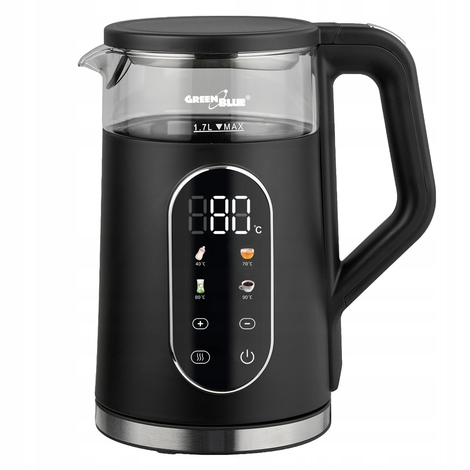 Electric kettle GreenBlue GB670 B 1,7 l glass 2200 W Model GB670 B