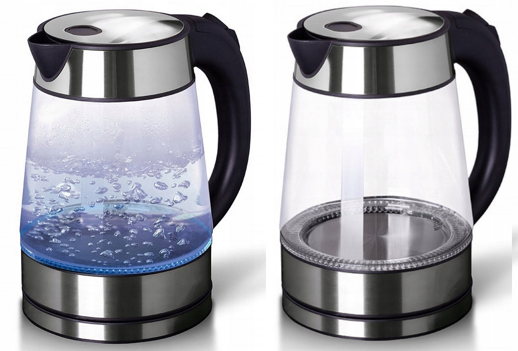 Electric kettle Hoffen AK-0537 2200 W 1,7 l silver GLASS