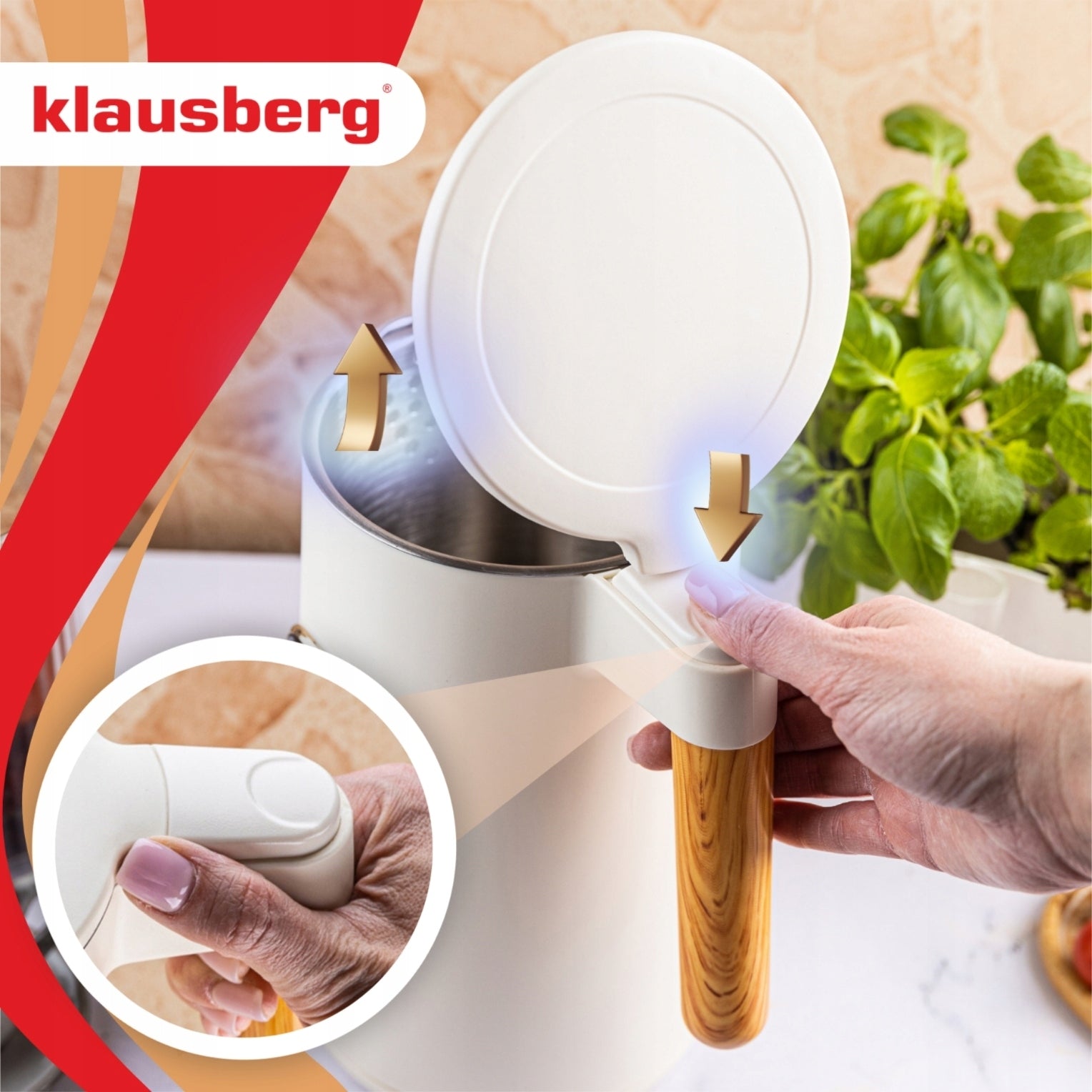 Electric kettle Klausberg KB-9005 1,7L LED touch adjustment tem Programs Manufacturer code KB-9005