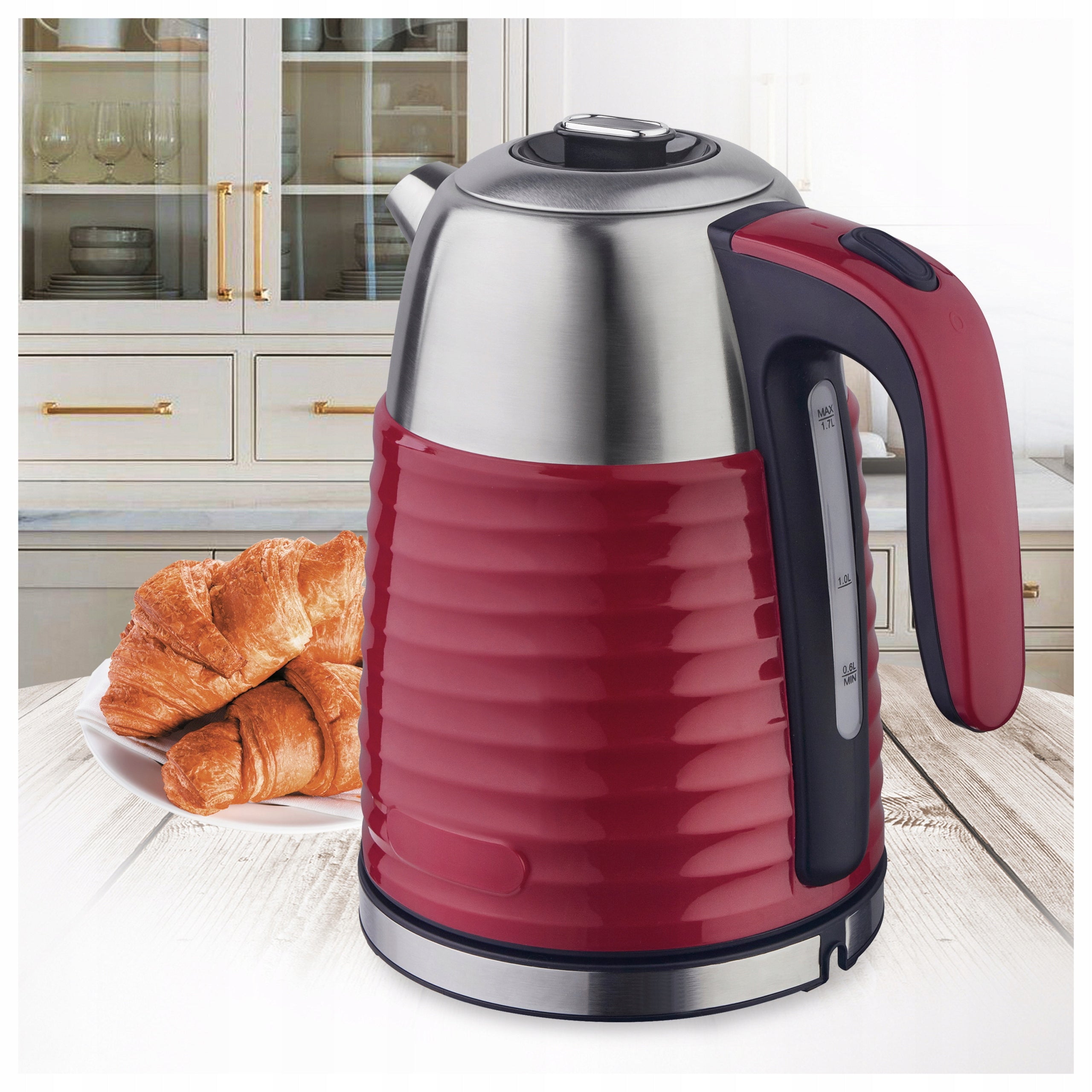 Electric kettle MAESTRO MR051 1,7l INOX red Packaging status original