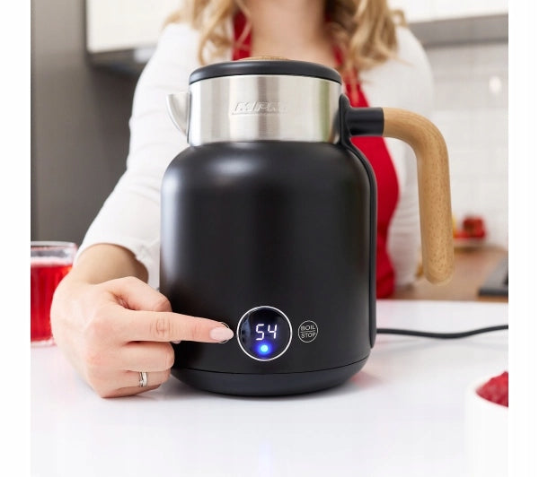 Electric kettle MPM MCZ-128/C 1,5L 2200W Temperature control Black Capacity 1.5 l