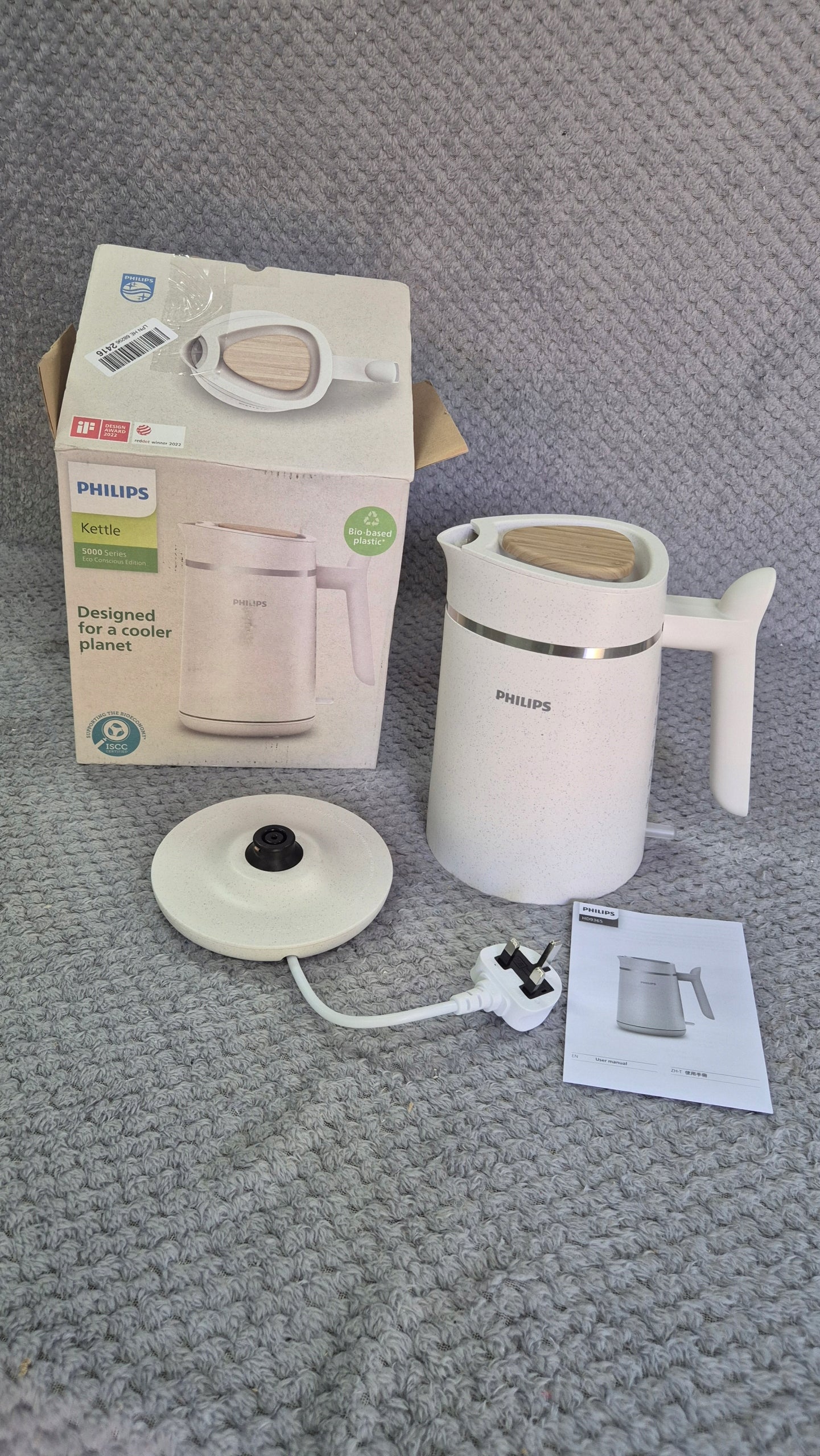 Electric kettle Philips Eco Conscious HD9365/10 2200 W 1,7 l white Manufacturer code HD9365/10