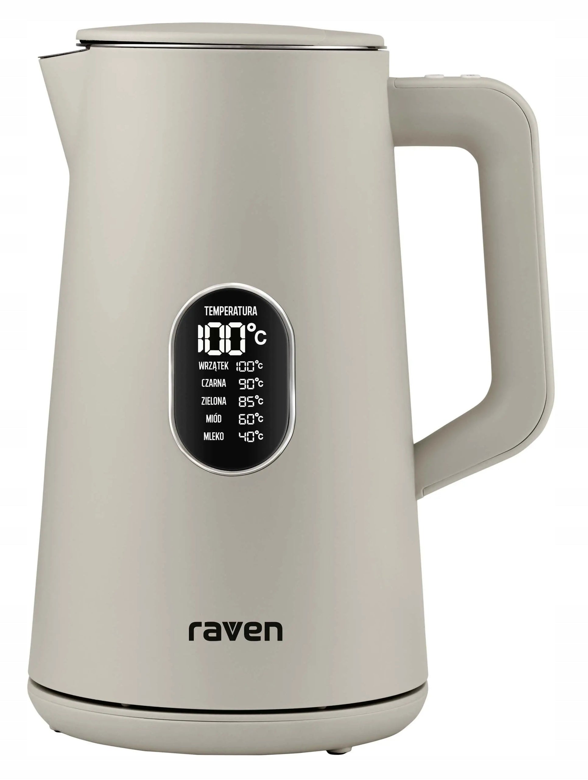 Electric kettle RAVEN EC024S 1,5L 1800W Temperature control Grey