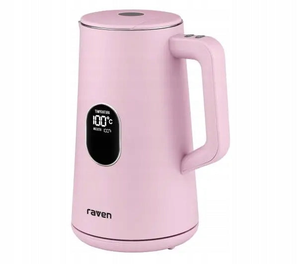 Electric kettle Raven EC024R 1,5l 1800W Temperature control Pink Manufacturer code EC024R