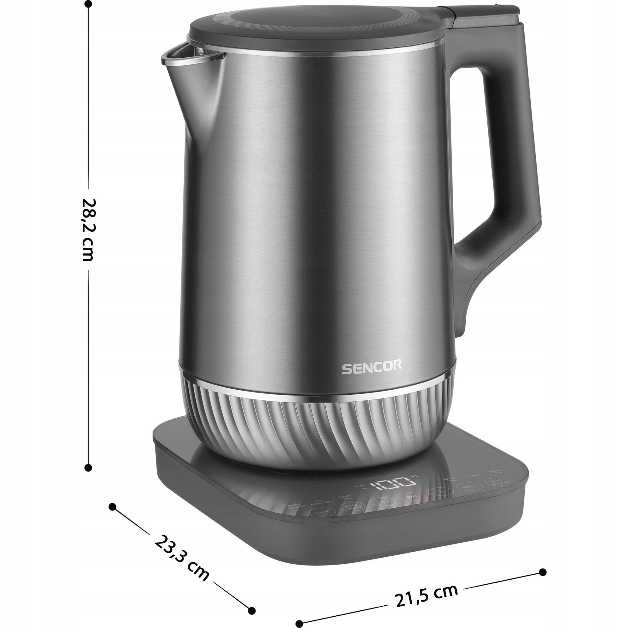 Electric kettle Sencor SWK 0850GY 1,7L 1800W adjustable 6 programs Model 0850GY