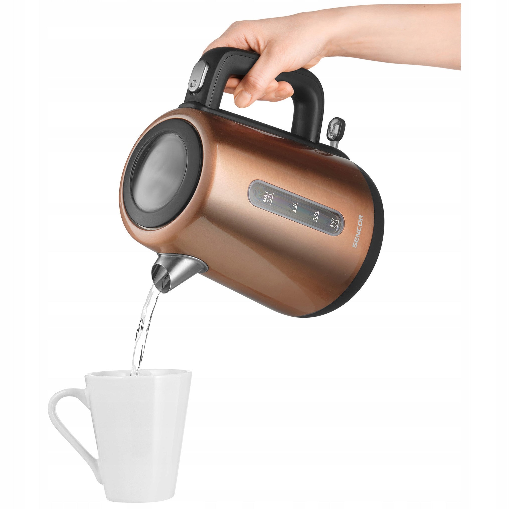 Electric kettle Sencor SWK1752CO 2200W 1.7L 360° STRIX Copper steel Dominant color beige/brown