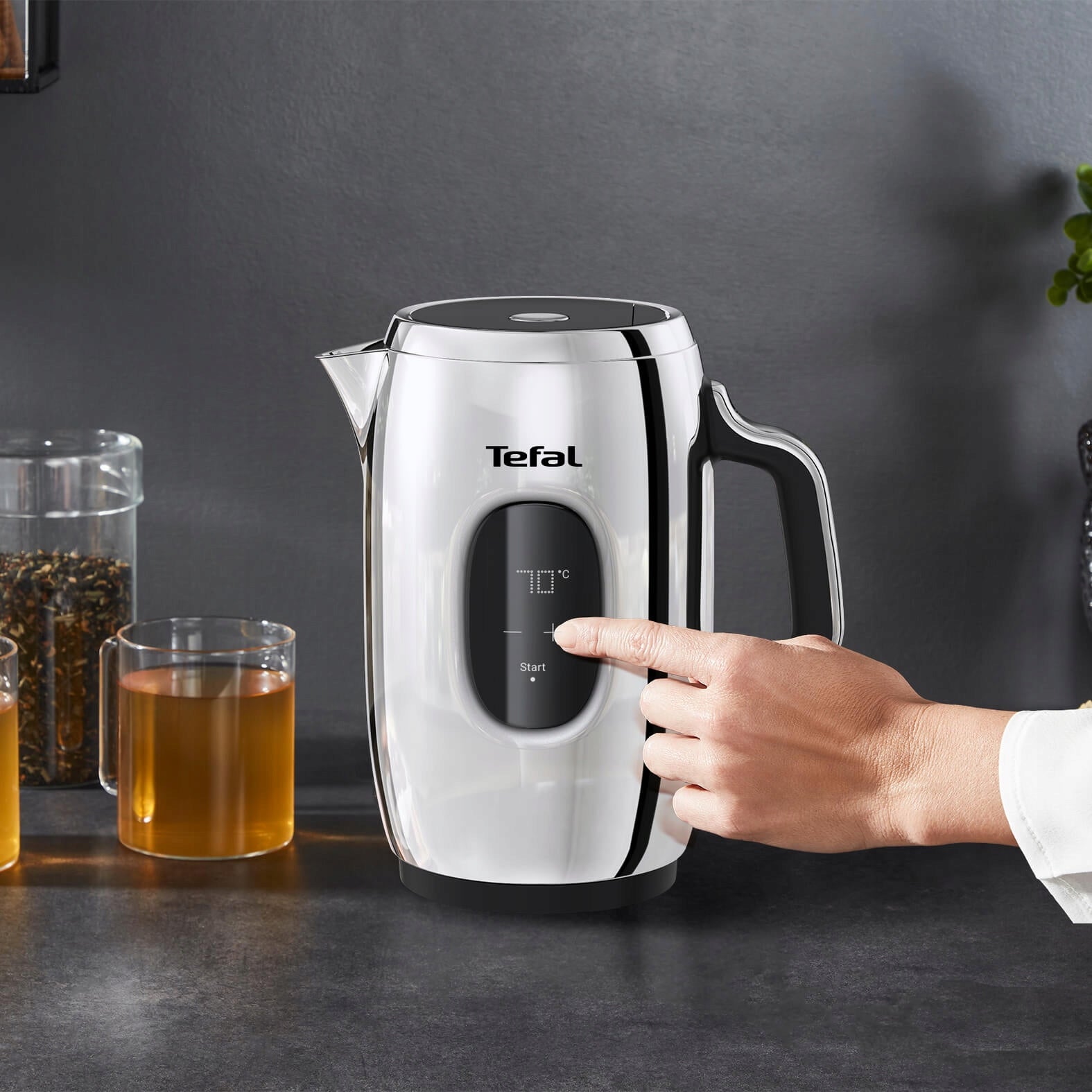 Electric kettle TEFAL Majestuo KI883D10 2400W 1,5l touchscreen display Brand Tefal