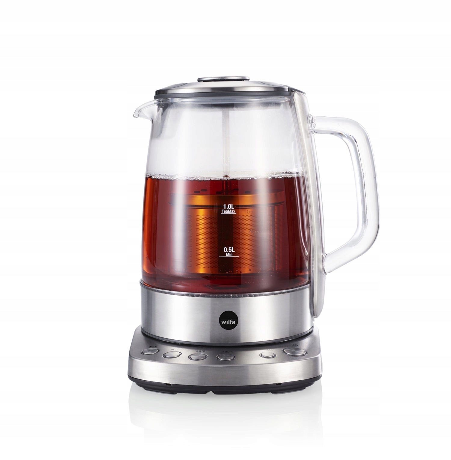 Electric kettle WILFA TM-1500S 1500 W 1,25 l silver/grey Capacity 1.25 l