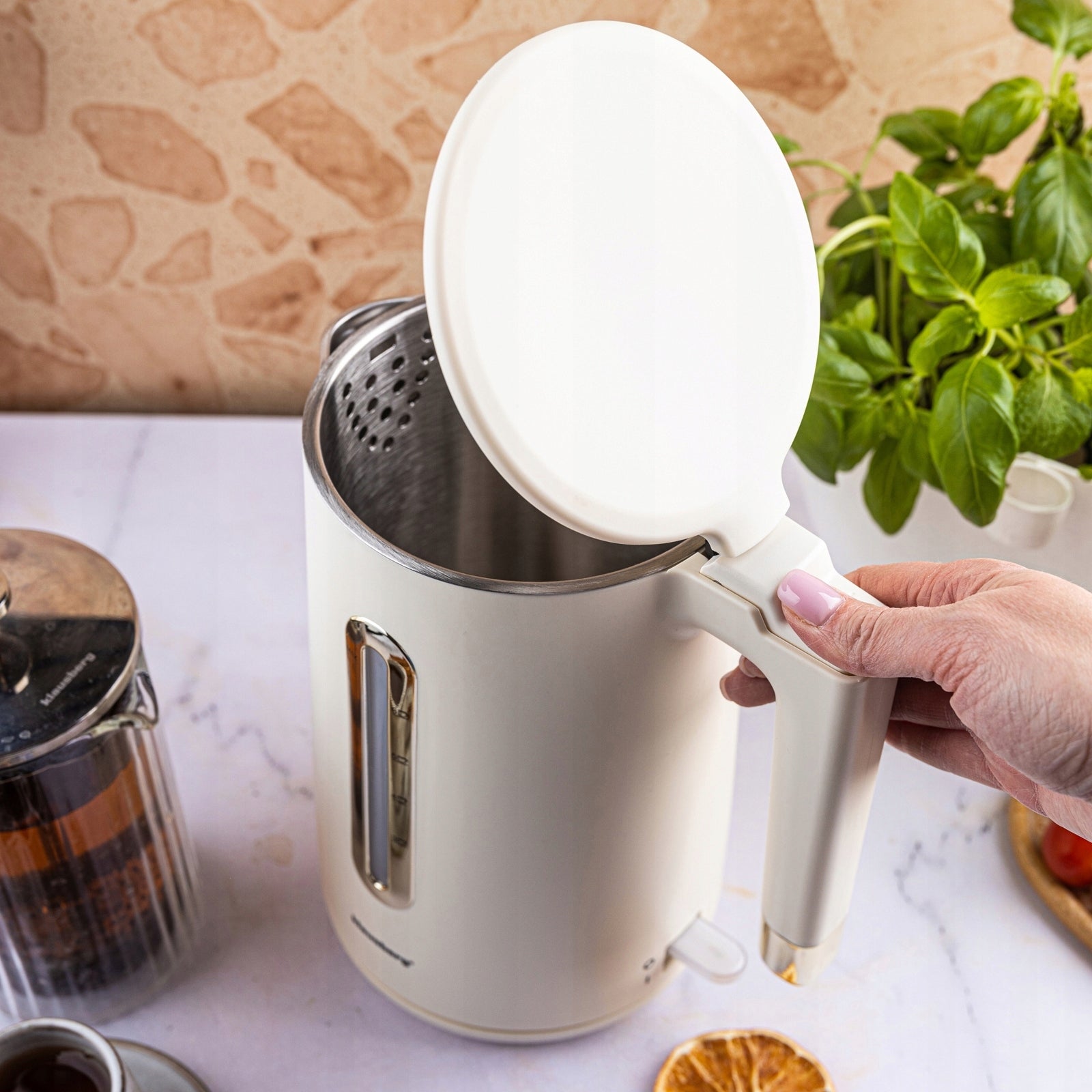 Electric kettle WIRELESS Klausberg KB9004 1800 W 1,7 l beige Dominant color beige