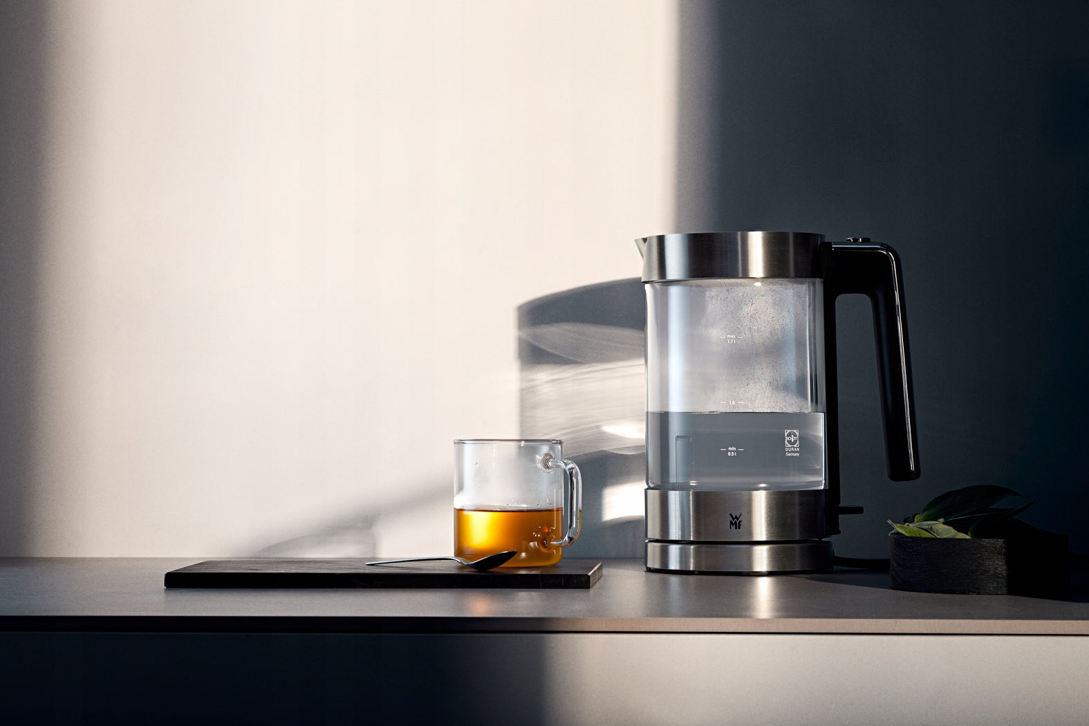 Electric kettle WMF Kitchenminis 1L glass 1900W wireless LED Capacity 1 l