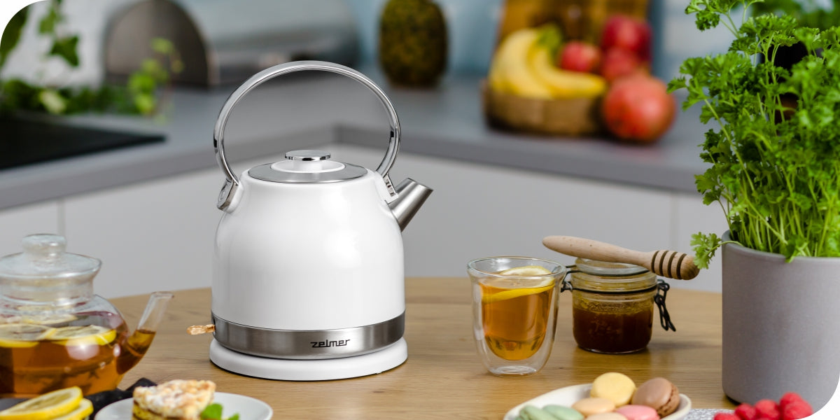 Electric kettle Zelmer ZCK7940 1.5 l 2200 W white Material metal synthetic material