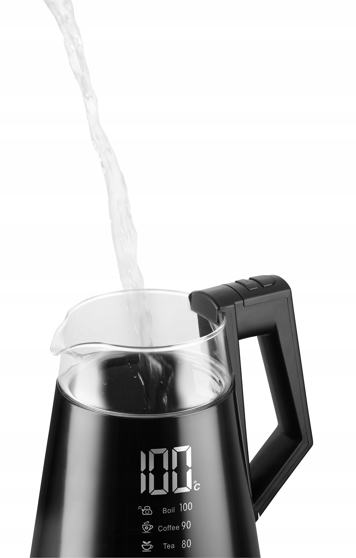 Electric kettle glass temperature control Concept 1700W 1,7l black Dominant color black