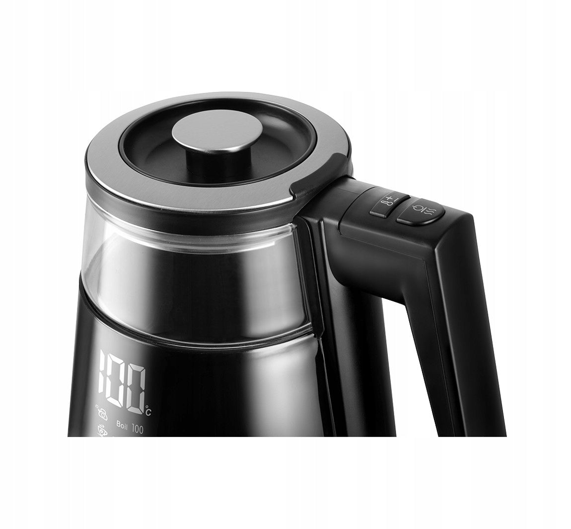 Electric kettle glass temperature control Concept 1700W 1,7l black Power 1700 W