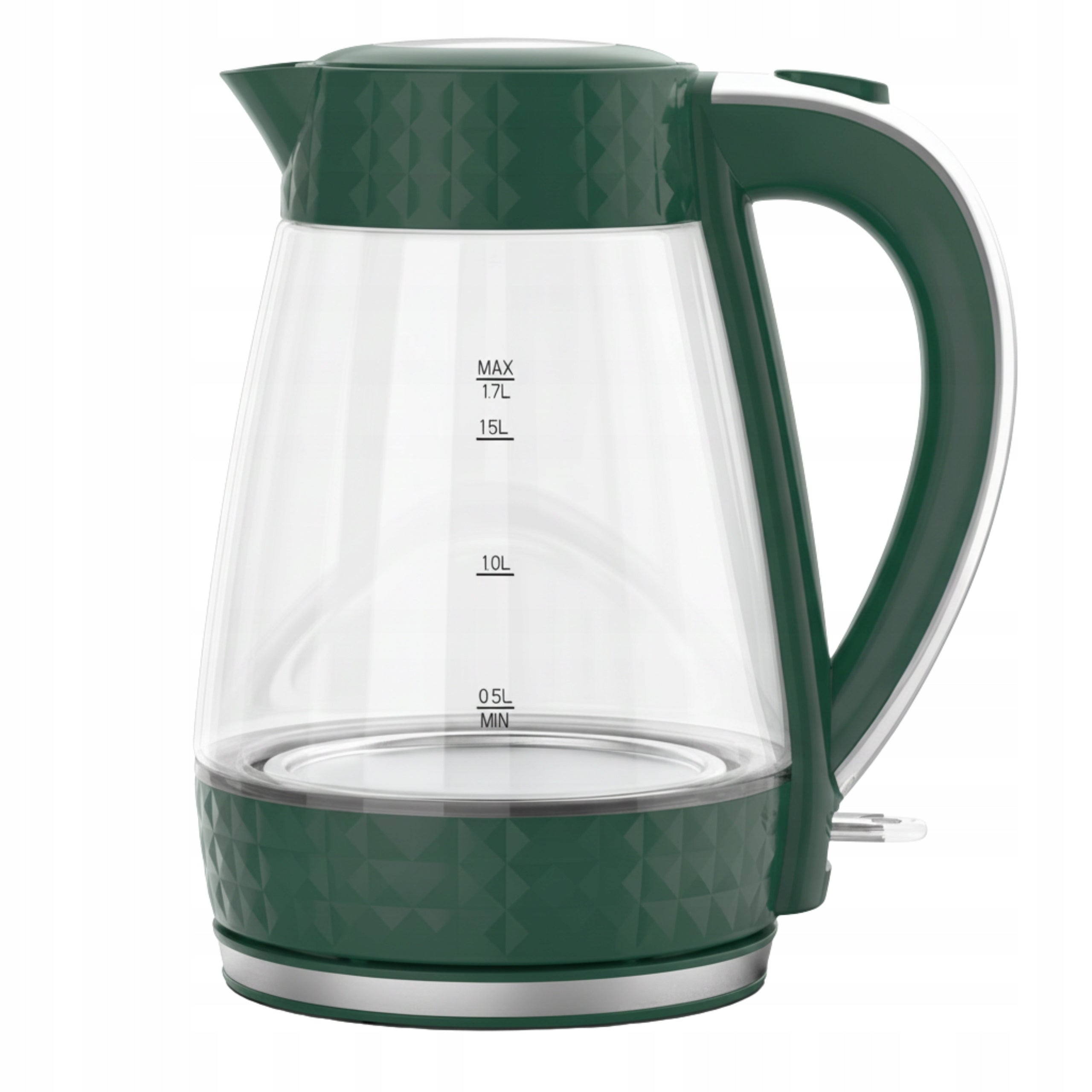Electric kettle glass wireless quiet Łucznik 1,7L 2200W Green Brand Łucznik