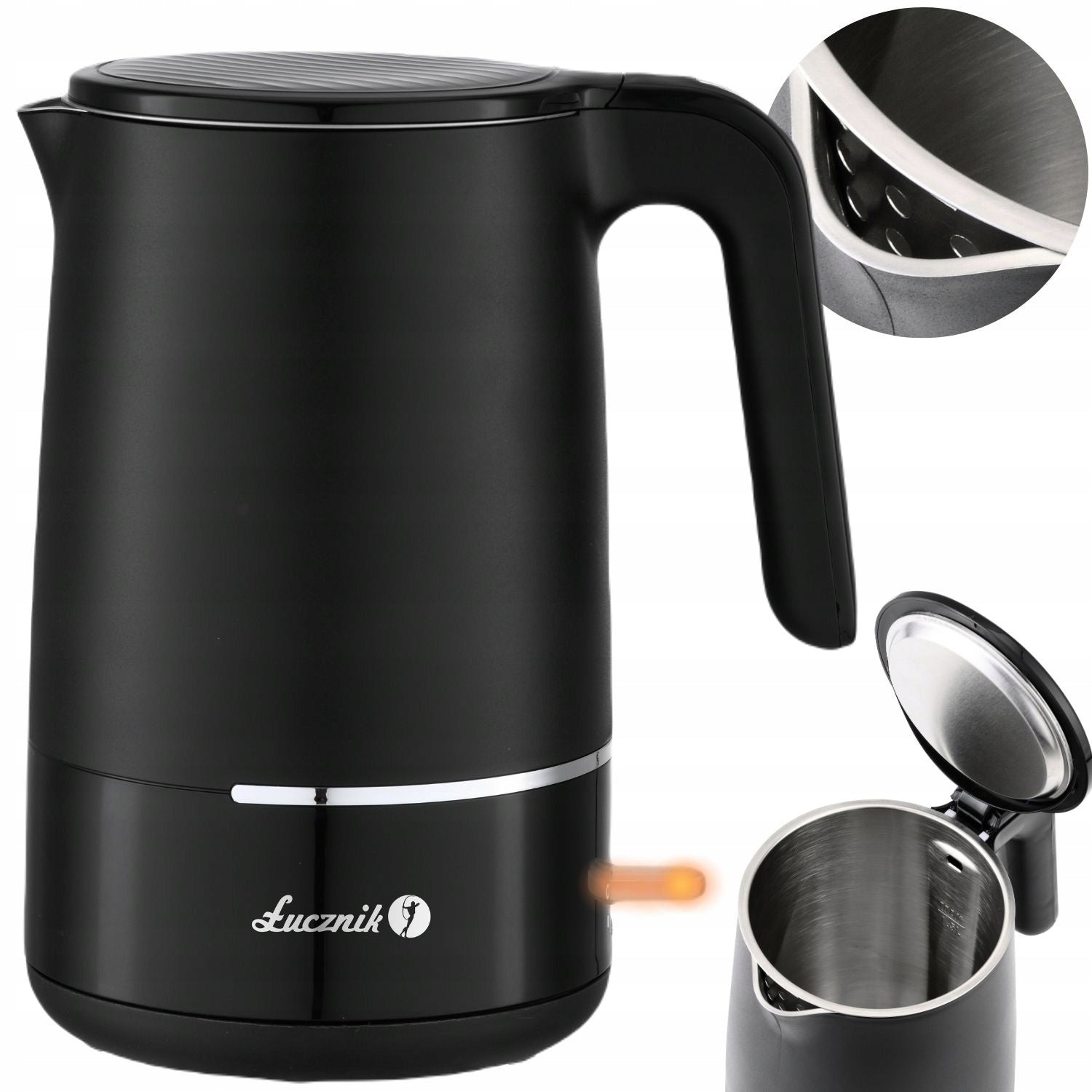 Electric kettle powerful 1800 W wireless large 1,7 l ŁUCZNIK WK-2501