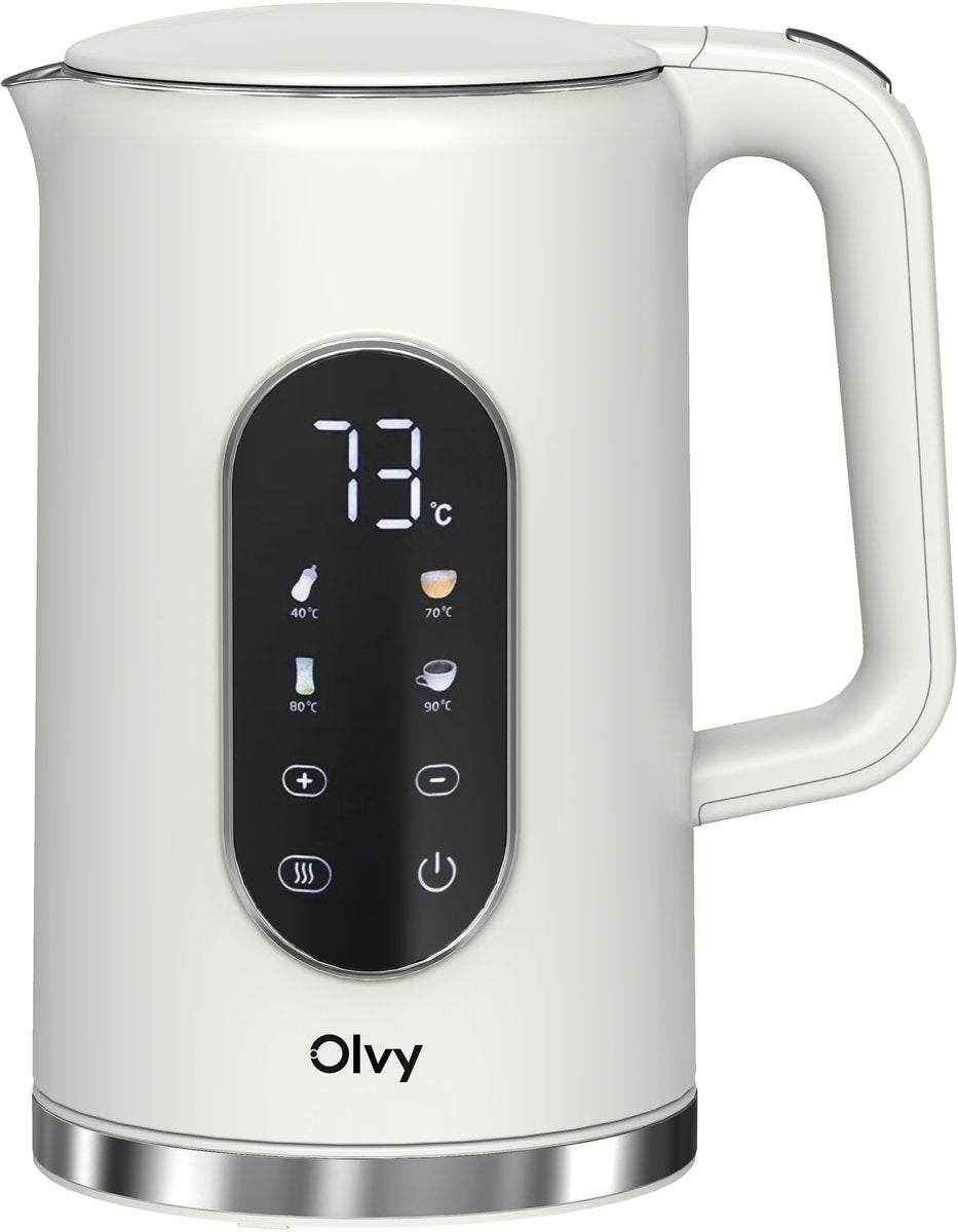 Electric kettle touch temperature control Olvy 2200 W 1,7 l beige