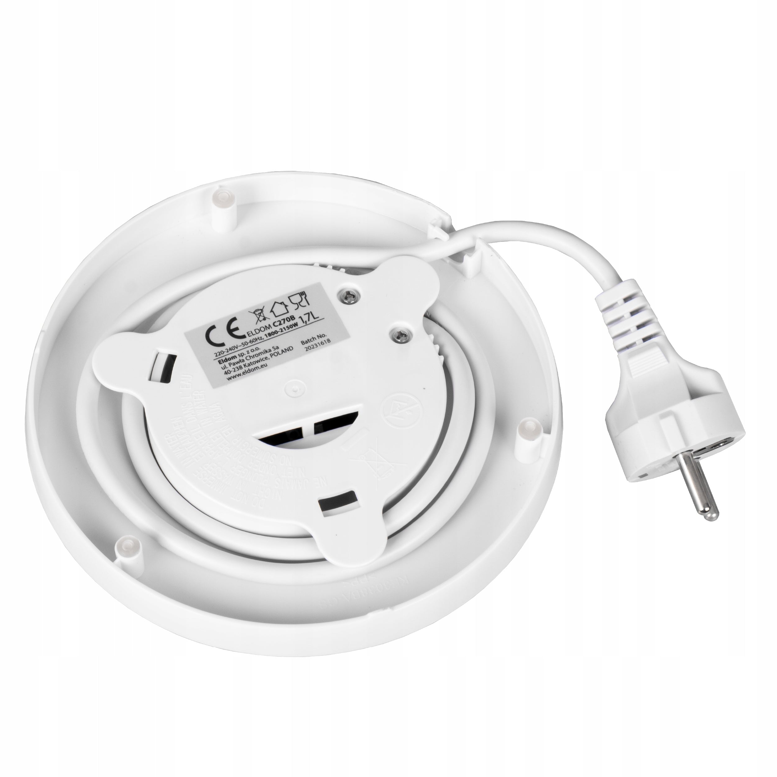 Electric kettle white ELDOM C270 1,7L Material synthetic material