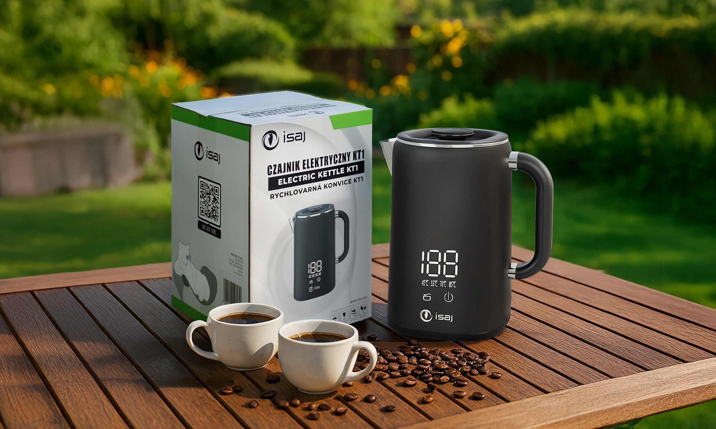 Electric kettle with temperature control 1.7L 1500W ISAJ KT1 Capacity 1.7 l