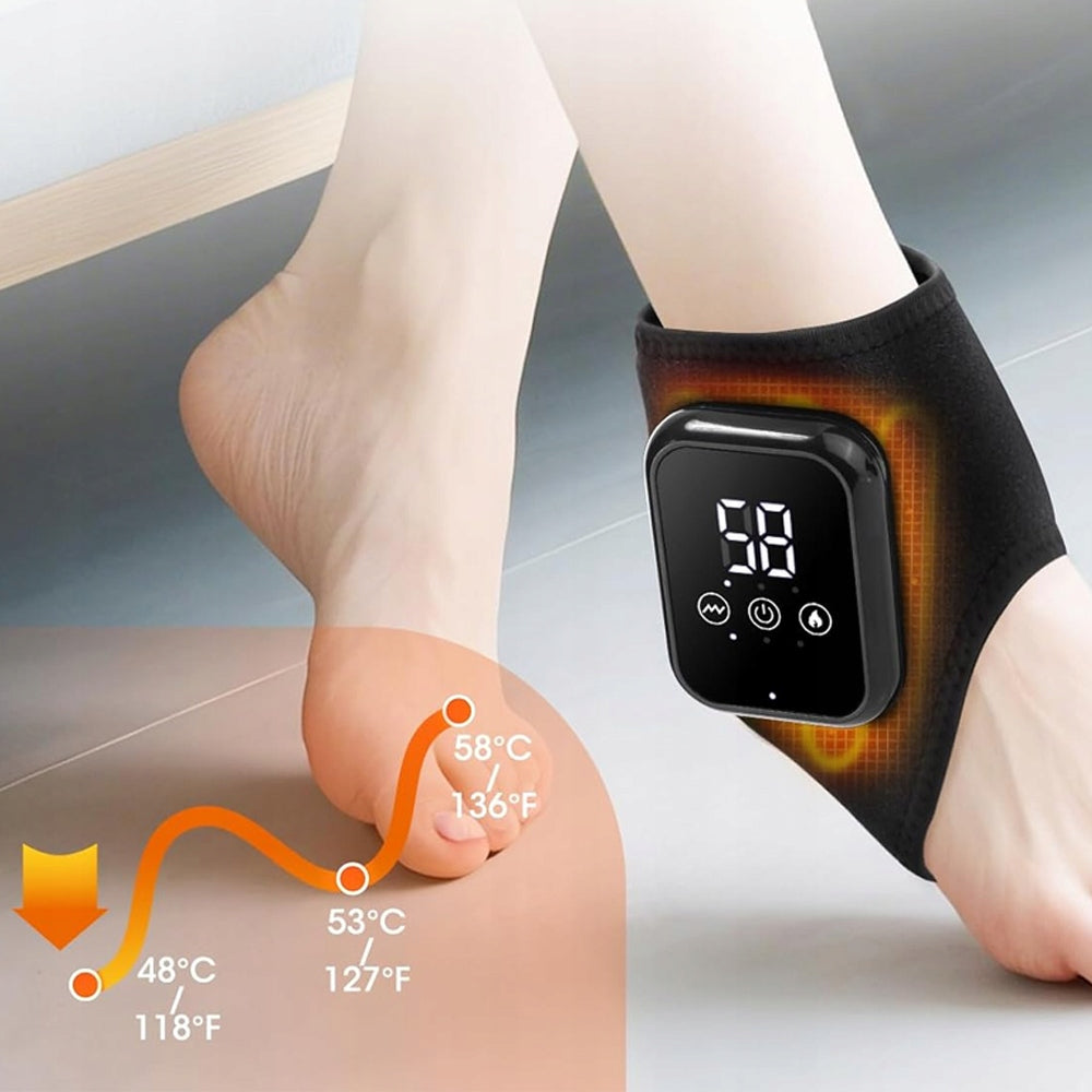 Electric massager for feet and ankles black with heating and 3 levels of massage Brand no brand