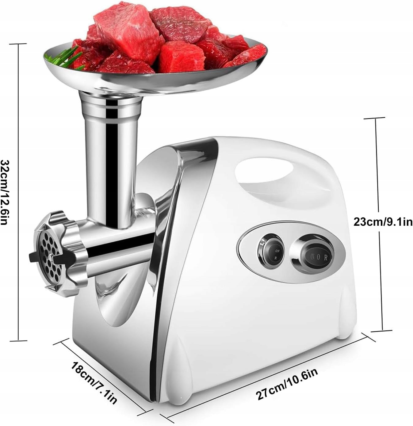 Electric meat grinder STRONG 2800W stainless steel 3 sieves Manufacturer code maszynka do mielenia 2800W