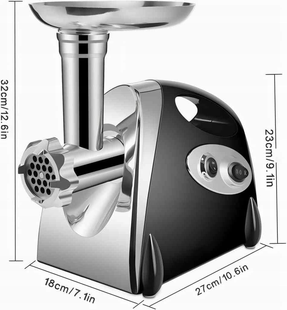 Electric meat grinder STRONG 2800W stainless steel 3 sieves black Manufacturer code IJUY201