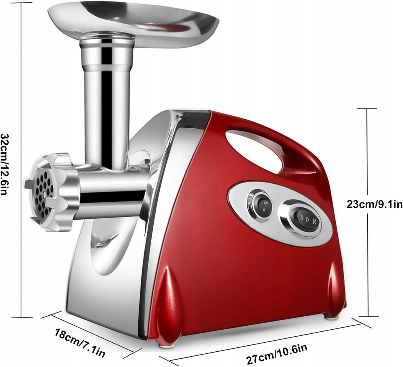 Electric meat grinder STRONG 2800W stainless steel 3 sieves red Manufacturer code maszynka do mięsa elektryczna 2800W 3 sita