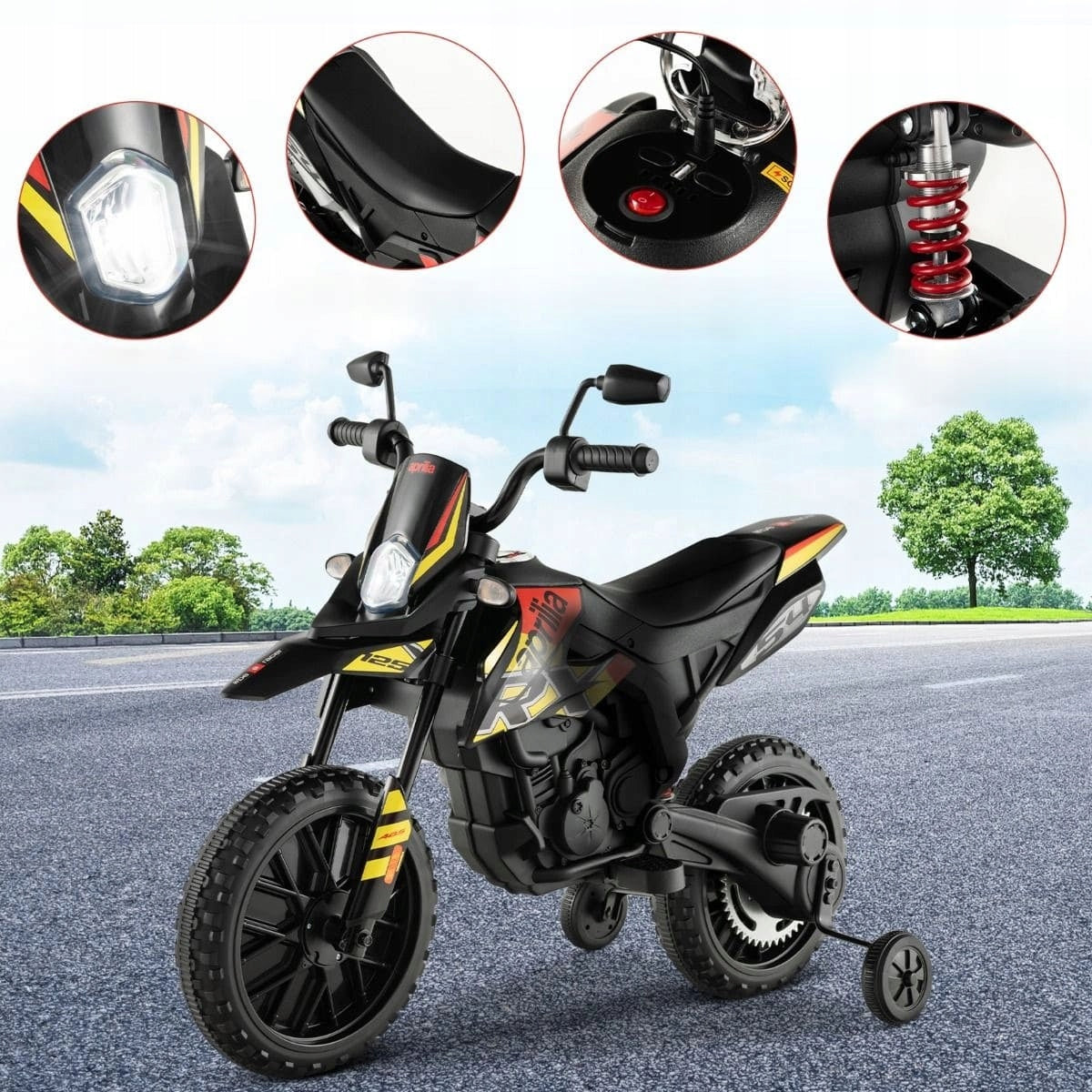 Electric motorcycle Aprilia 12V Brand Costway