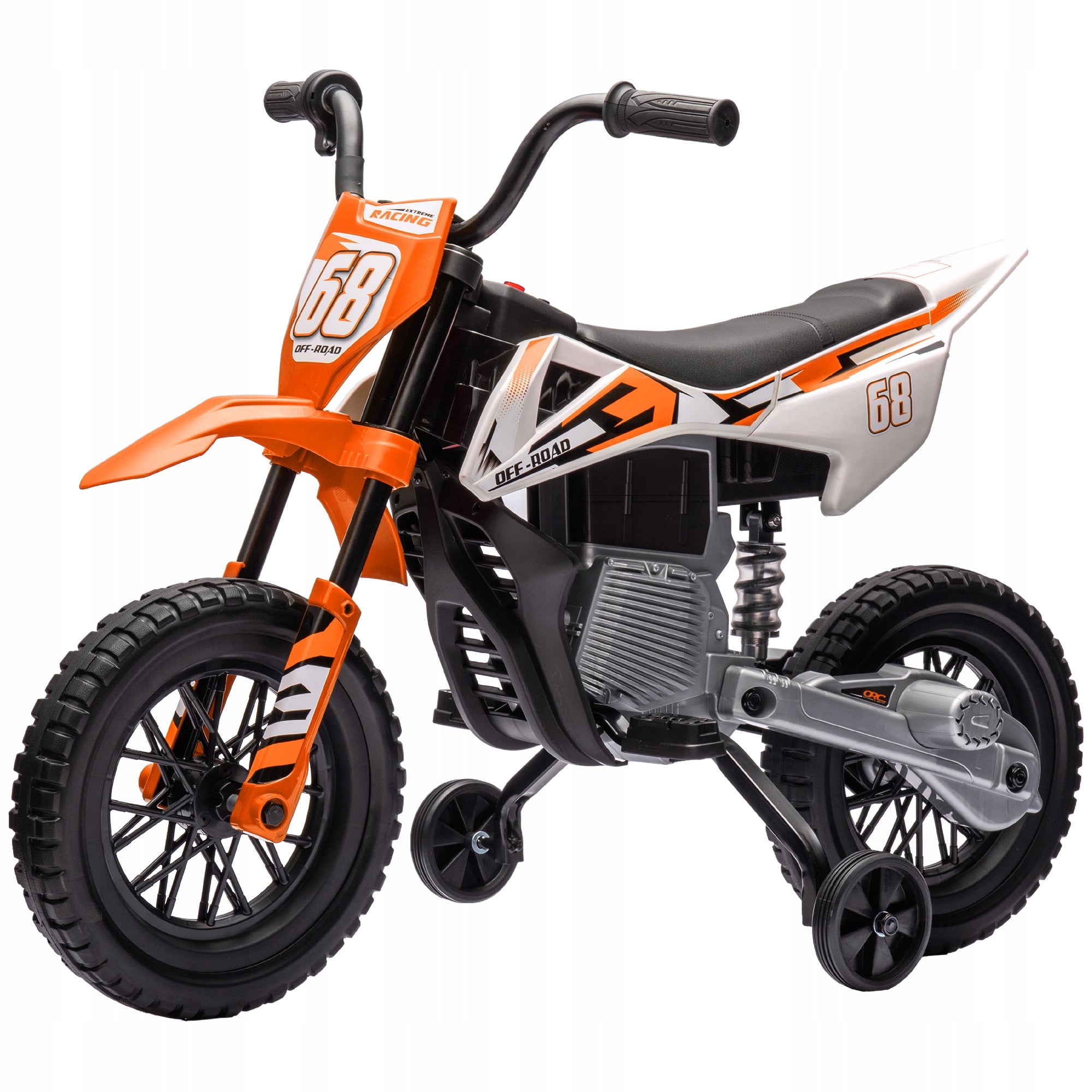 Electric motorcycle for children aged 3-6 years, orange