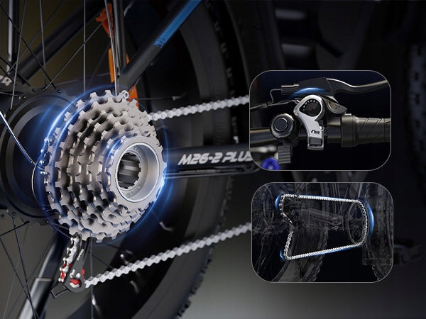 Electric mountain bike VARUN M26-2 PLUS 26X4'' 250W 25KM/H 48V 18AH 160HP Maximum rated power electric bike (under 250W)
