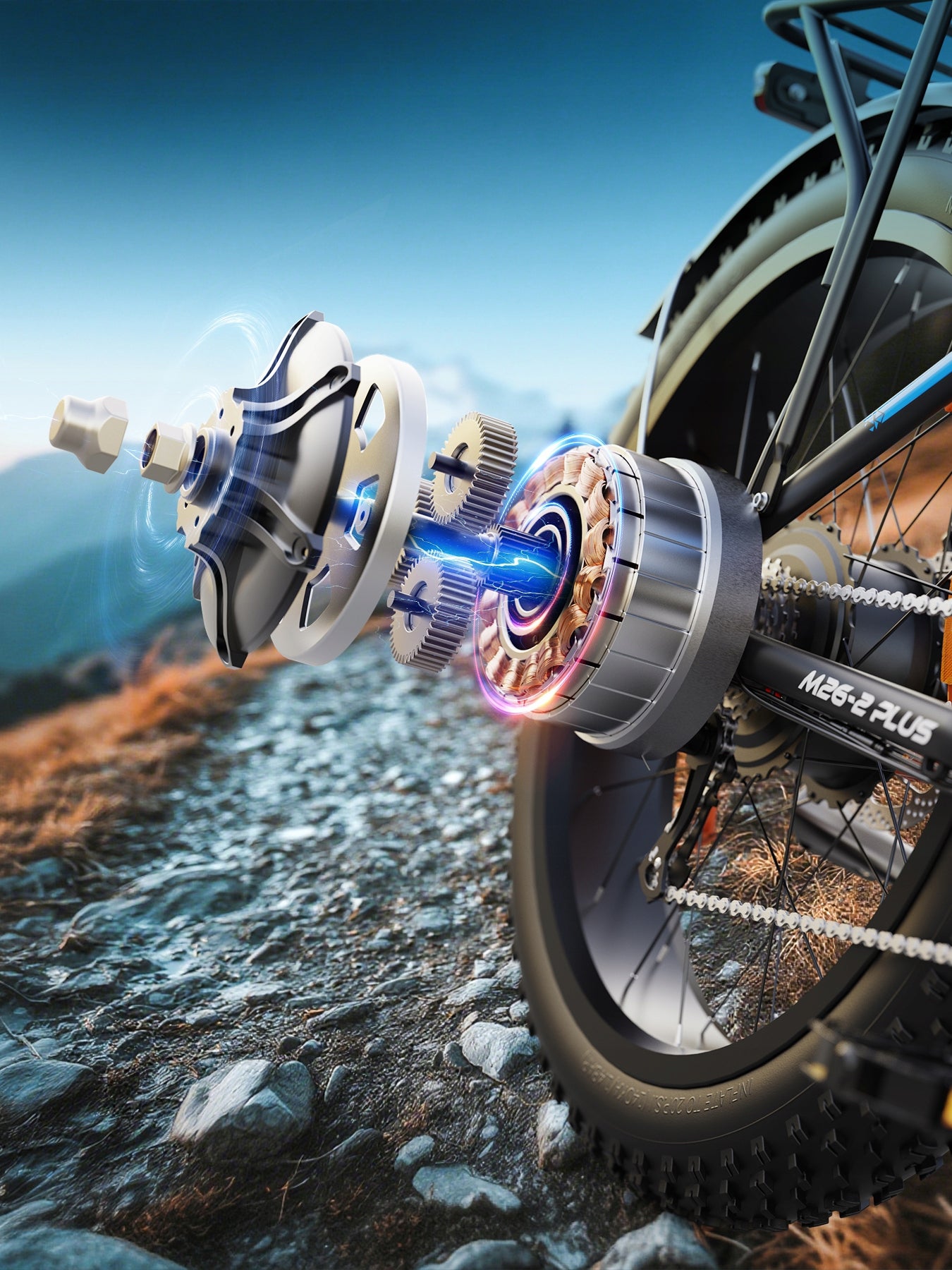Electric mountain bike VARUN M26-2 PLUS 26X4'' 250W 25KM/H 48V 18AH 160HP Model M26-2 PLUS