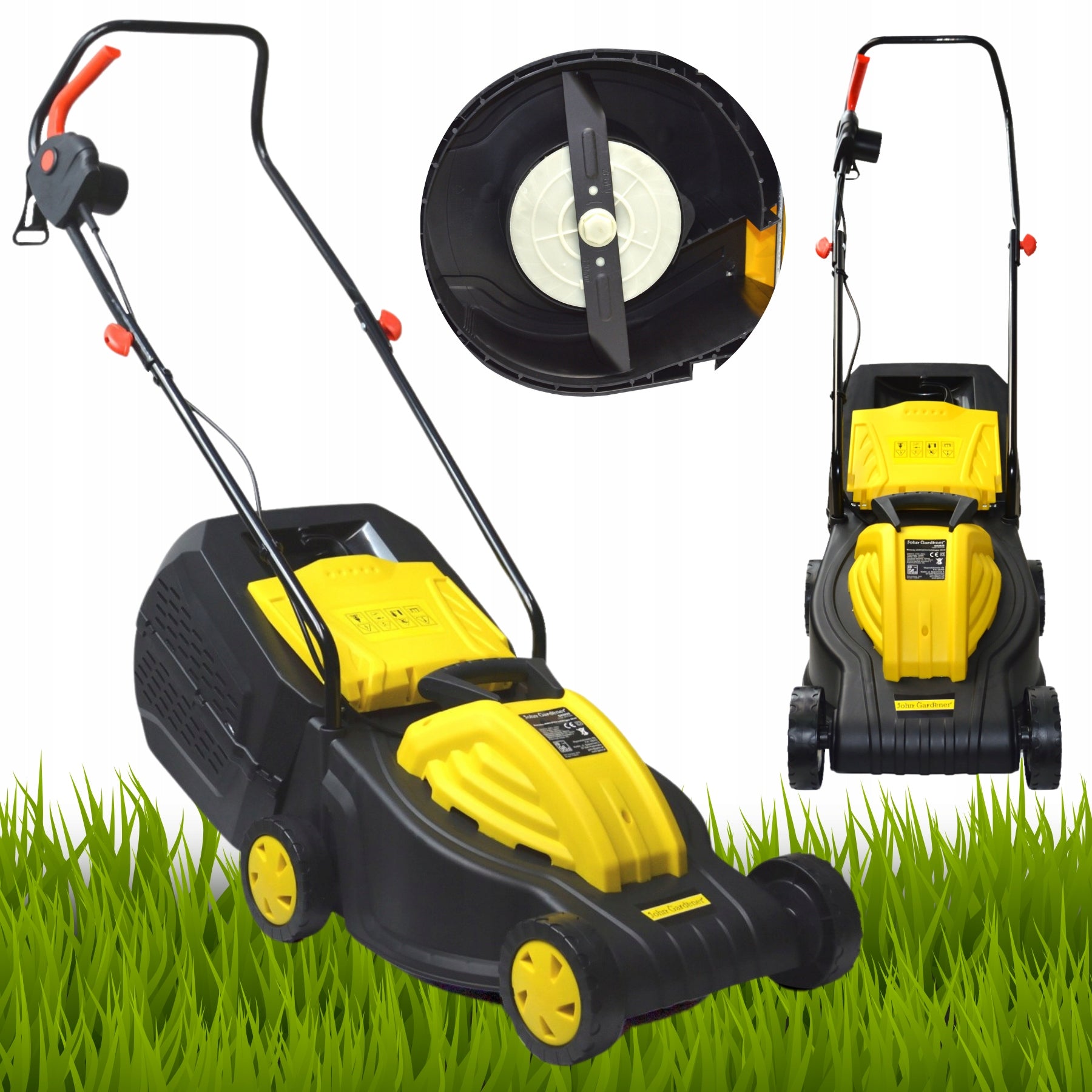 Electric mower 32cm 1200W induction motor Basket 35 Liters