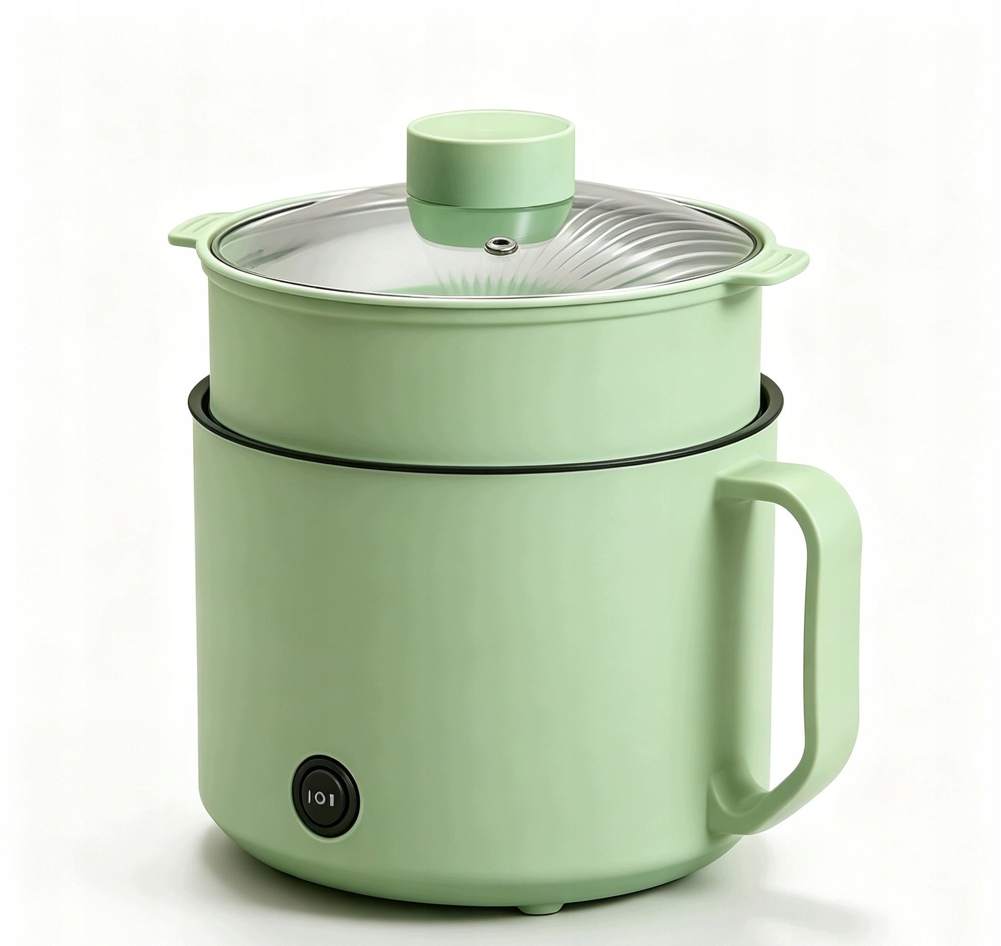 Electric pan with anti-stick coating acting as a pot