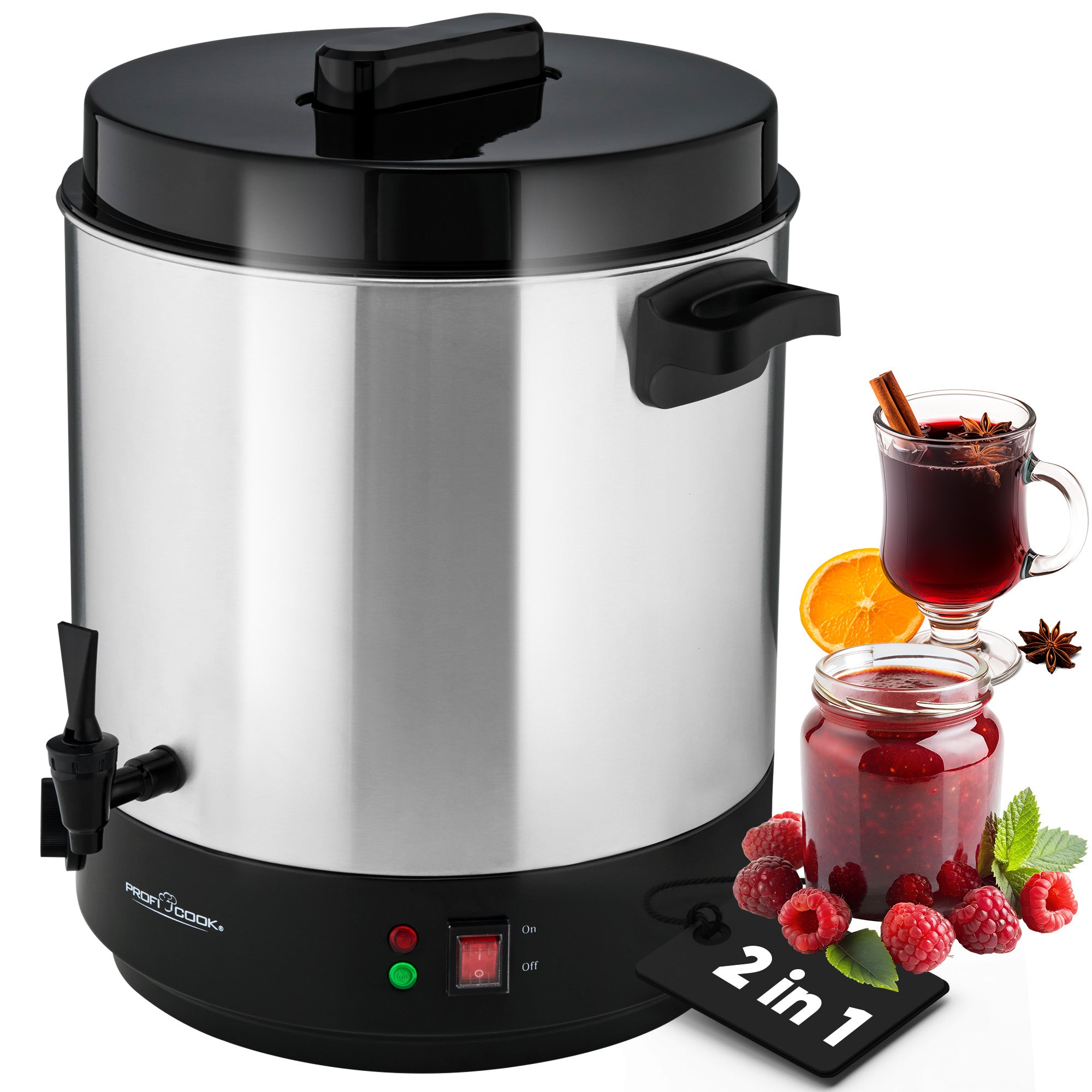 Electric pot, pasteurizer, beverage heater, brewer 32l ProfiCook EAN (GTIN) 4006160050608