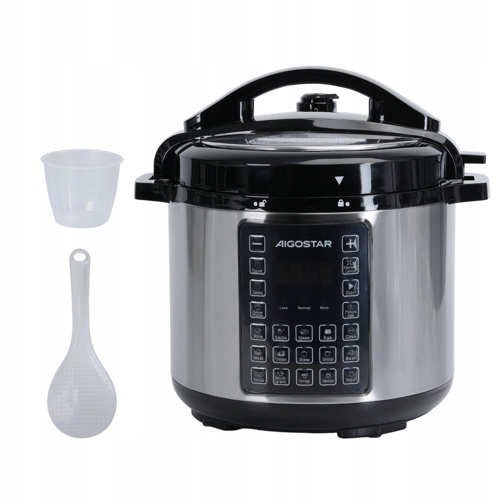 Electric pressure cooker 1000W 6L AIGOSTAR 17 programs Timer LED Steel Brand Aigostar