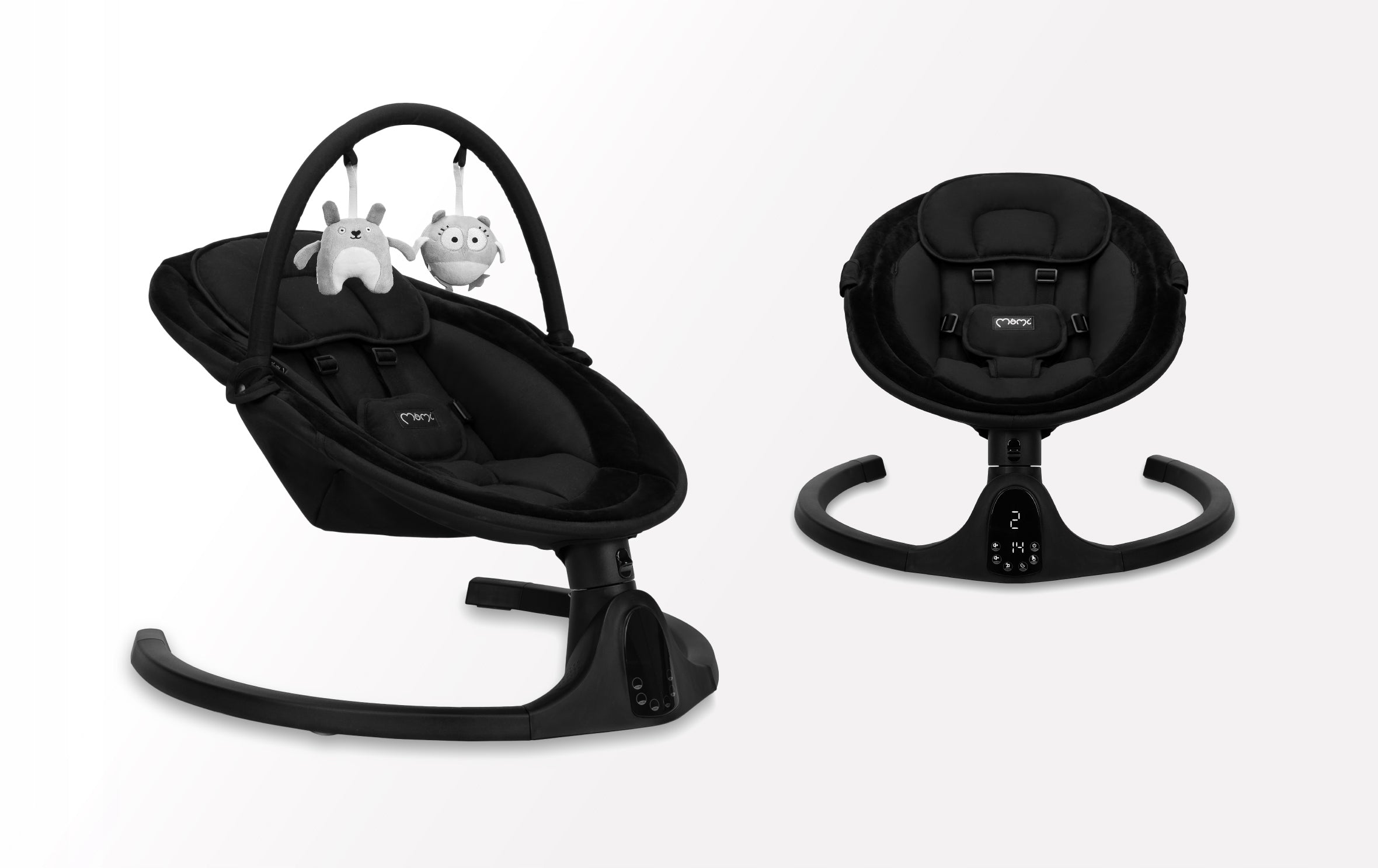 Electric rocker MoMi KENANI black - lounger melodies bluetooth remote control Packaging status original