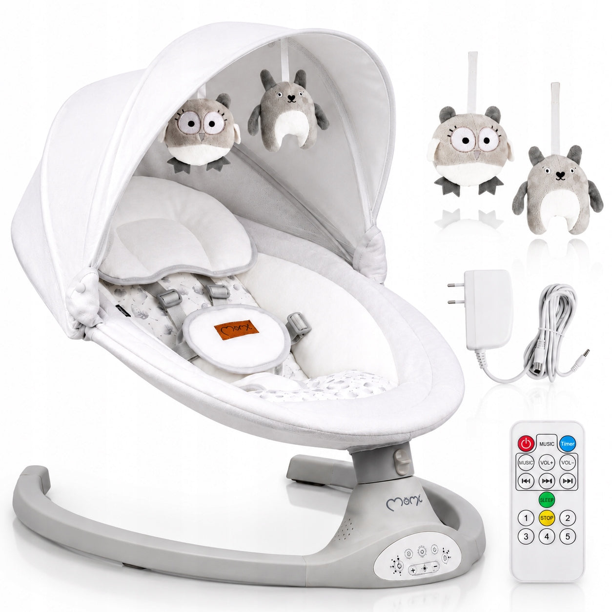 Electric rocker MoMi KENANI bright - lounger melodies bluetooth remote control